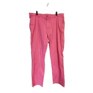 Vineyard Vines Mens Pink Breaker Chino Pants 38X34 Cotton Casual Straight Fit